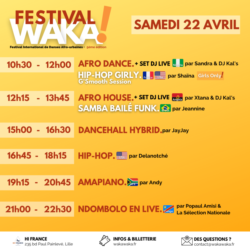 Programme Samedi - Festival Waka Waka #5