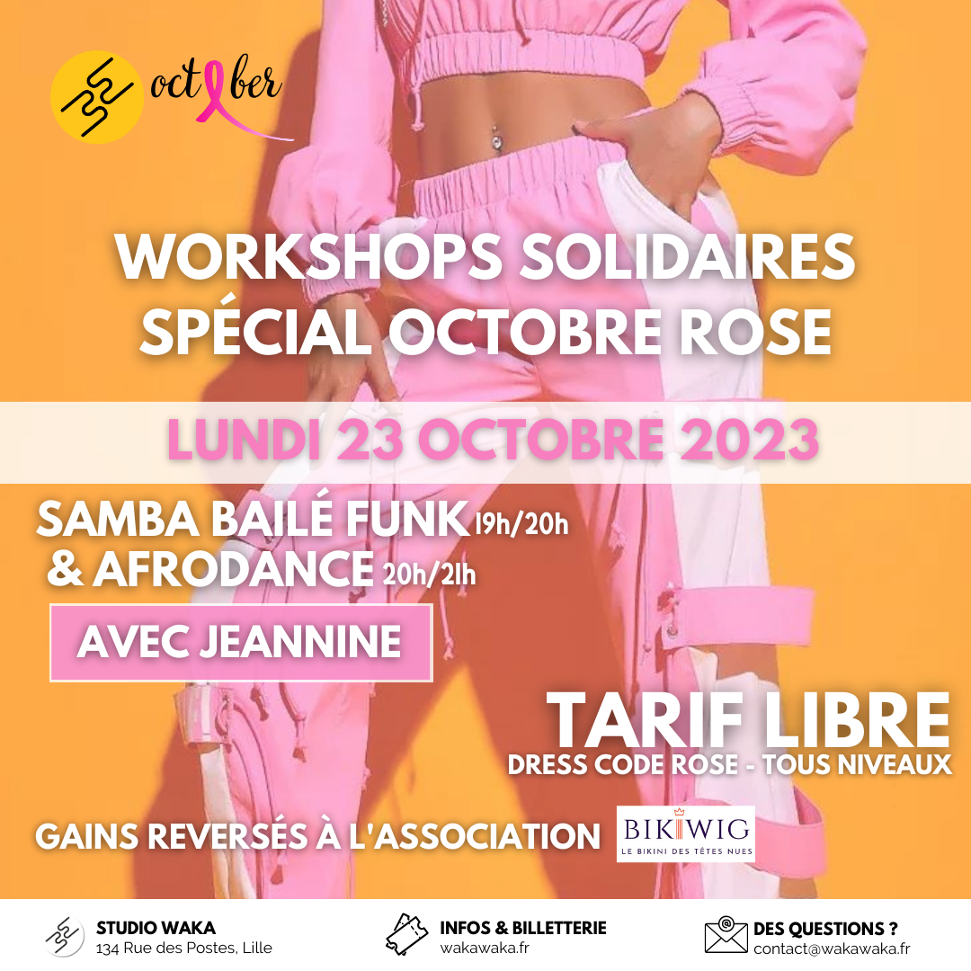 octobre rose Lille Waka Waka Dance Academy