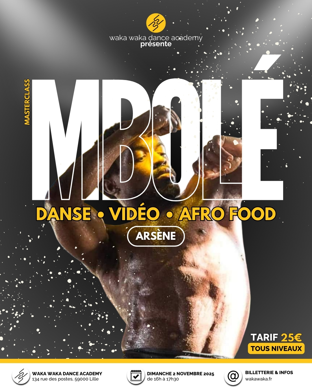 Masterclass MBOLÉ avec Arsène Etaba - Waka Waka Dance Academy à Lille