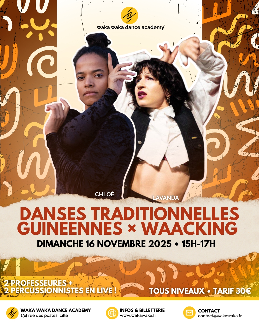 MASTERCLASS inédite - Danses traditionnelles guinéennes x Waacking - Waka Waka DANCE Academy à Lille