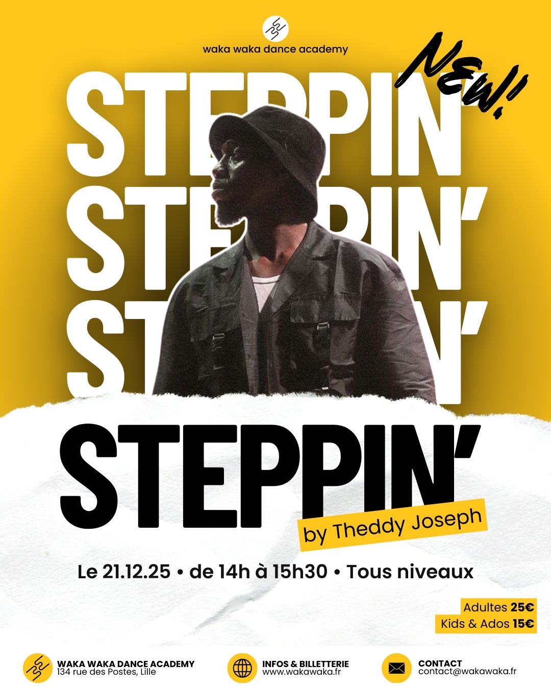Masterclass de Steppin’avec Theddy Joseph à Lille - Waka Waka Dance Academy - 21 décembre 2025